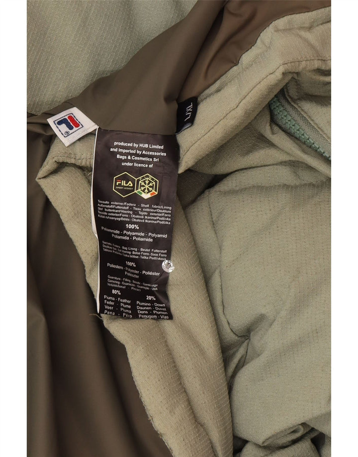 Fila Chaleco acolchado para hombre UK 40 Large Poliamida verde