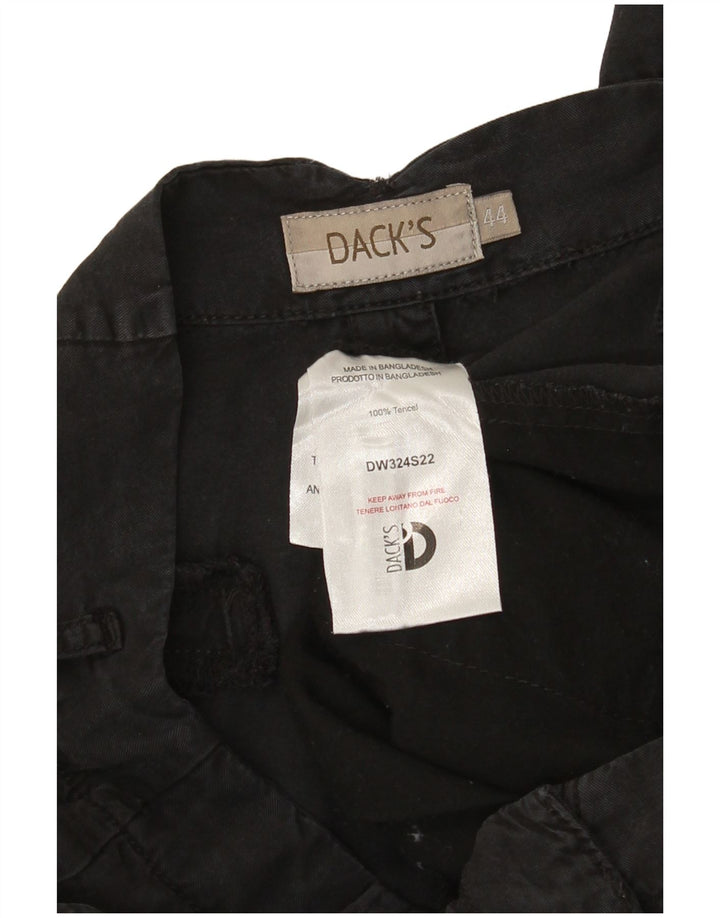 Dack's Pantalones capri de pierna ancha para mujer IT 44 Medium W30 L23 Black Tencel