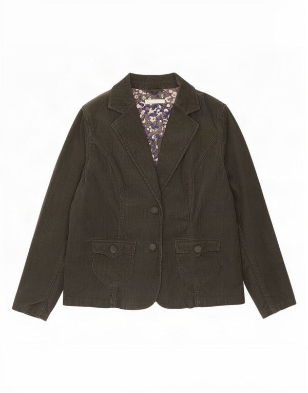 Marks & Spencer Chaqueta Blazer de Pana con 2 Botones para Mujer UK 46 Grande Caqui