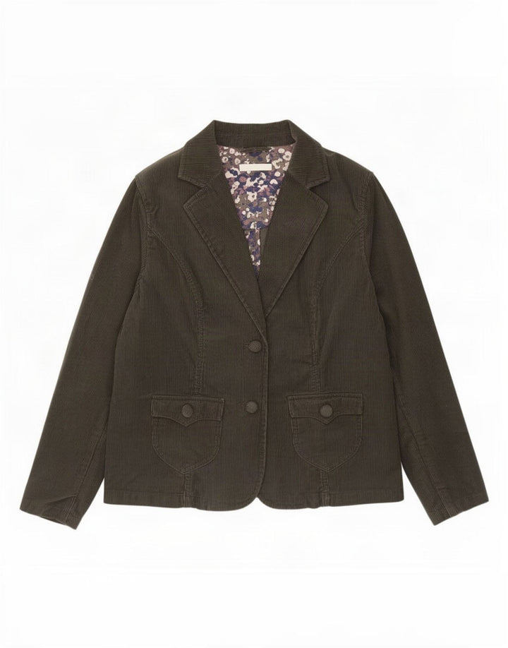 Marks & Spencer Chaqueta Blazer de Pana con 2 Botones para Mujer UK 46 Grande Caqui