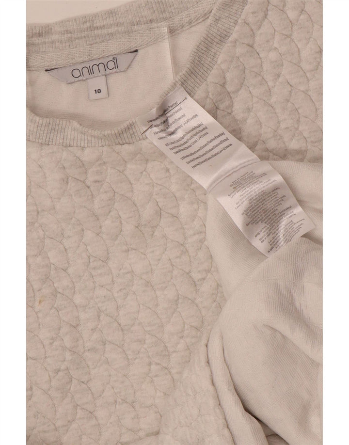 Animal Sudadera holgada para mujer Jersey UK 10 Small Off White Poliéster