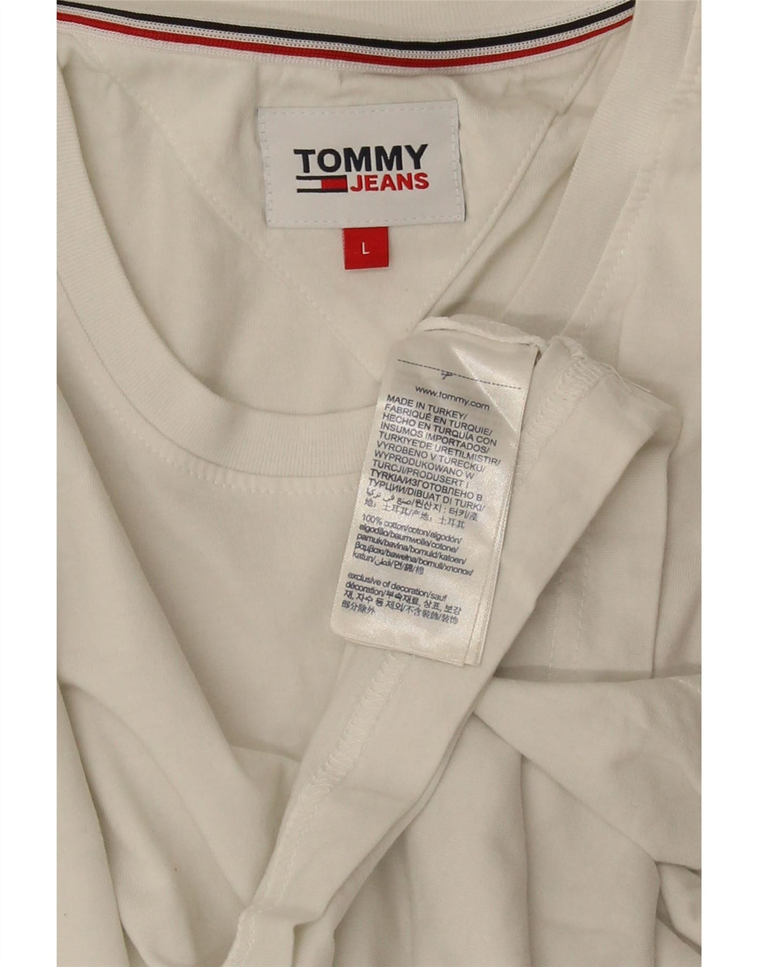 TOMMY HILFIGER Camiseta para hombre Top Large White Cotton