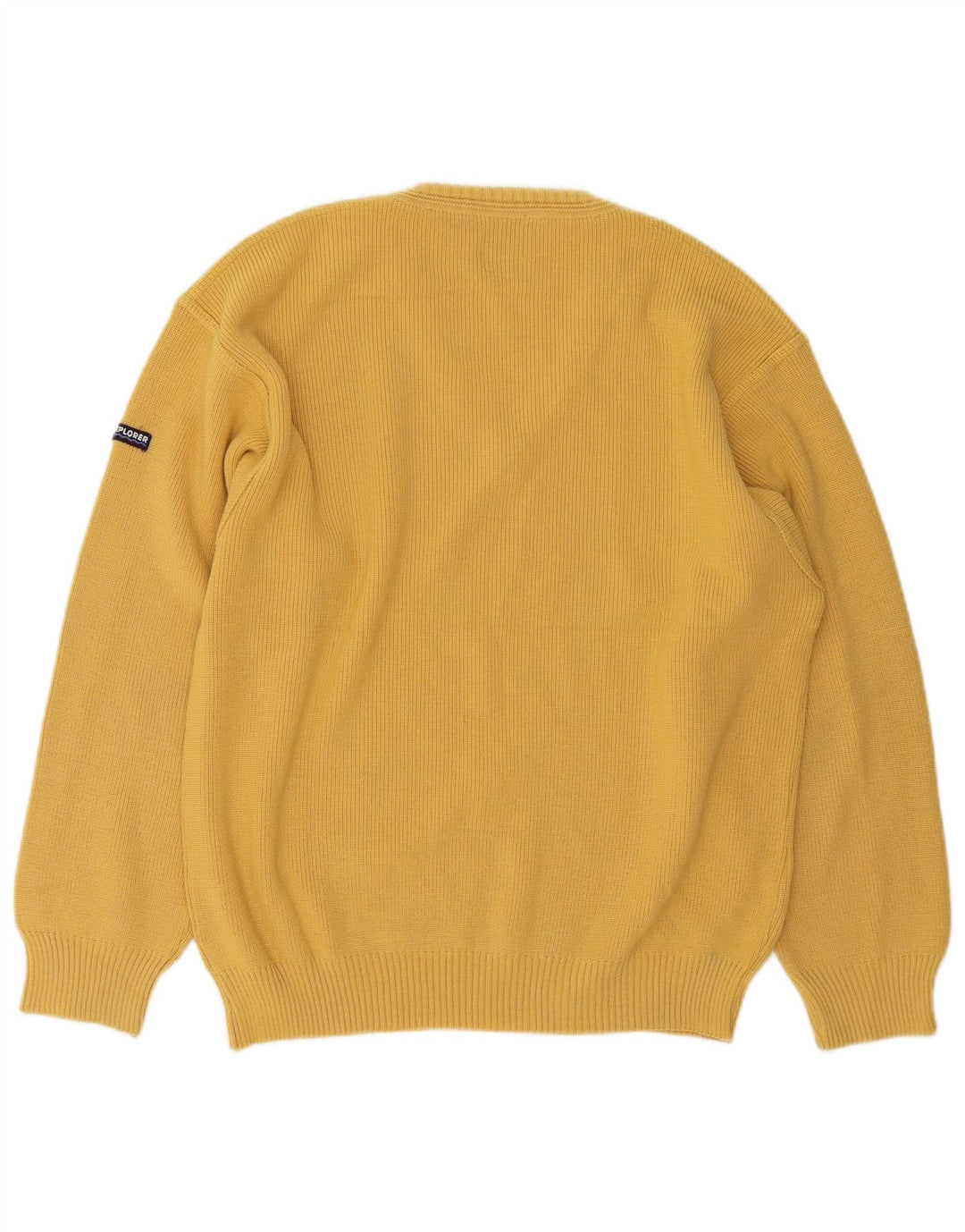 Explorer Jersey con Cuello en V para Hombre IT 50 Lana Amarilla Mediana