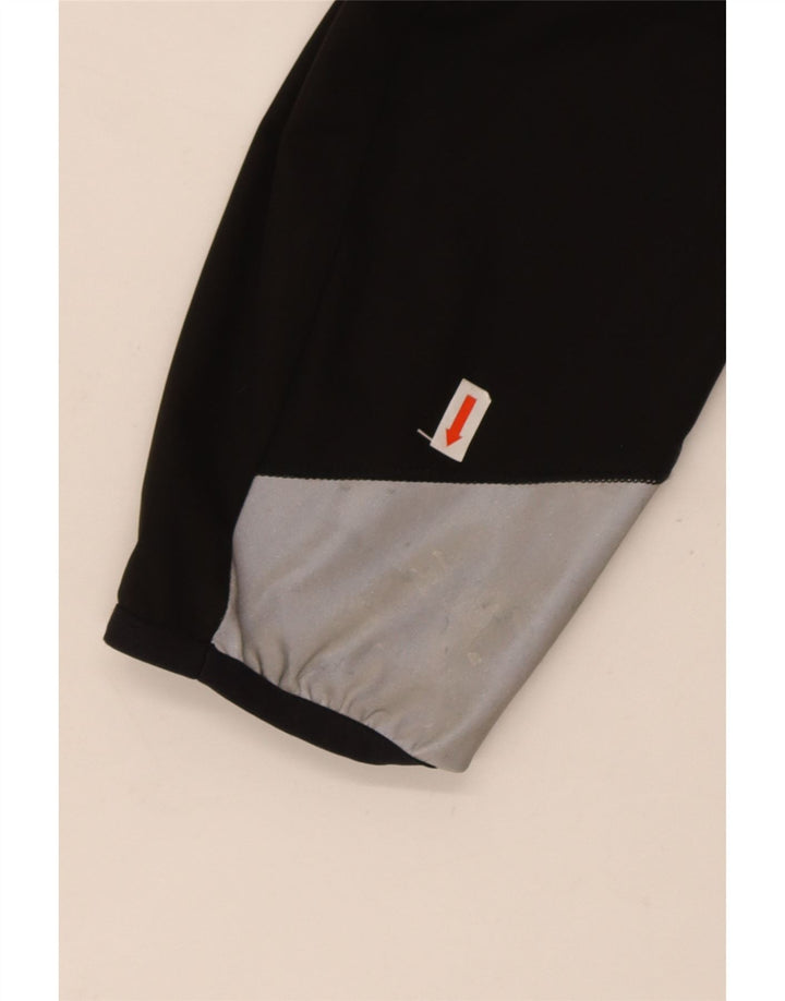 Skechers Chaqueta superior de chándal con capucha para hombre Poliéster color block negro grande