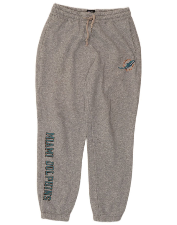 NFL Mens Miami Dolphins Graphic Chándal Pantalones Joggers Pequeño Gris