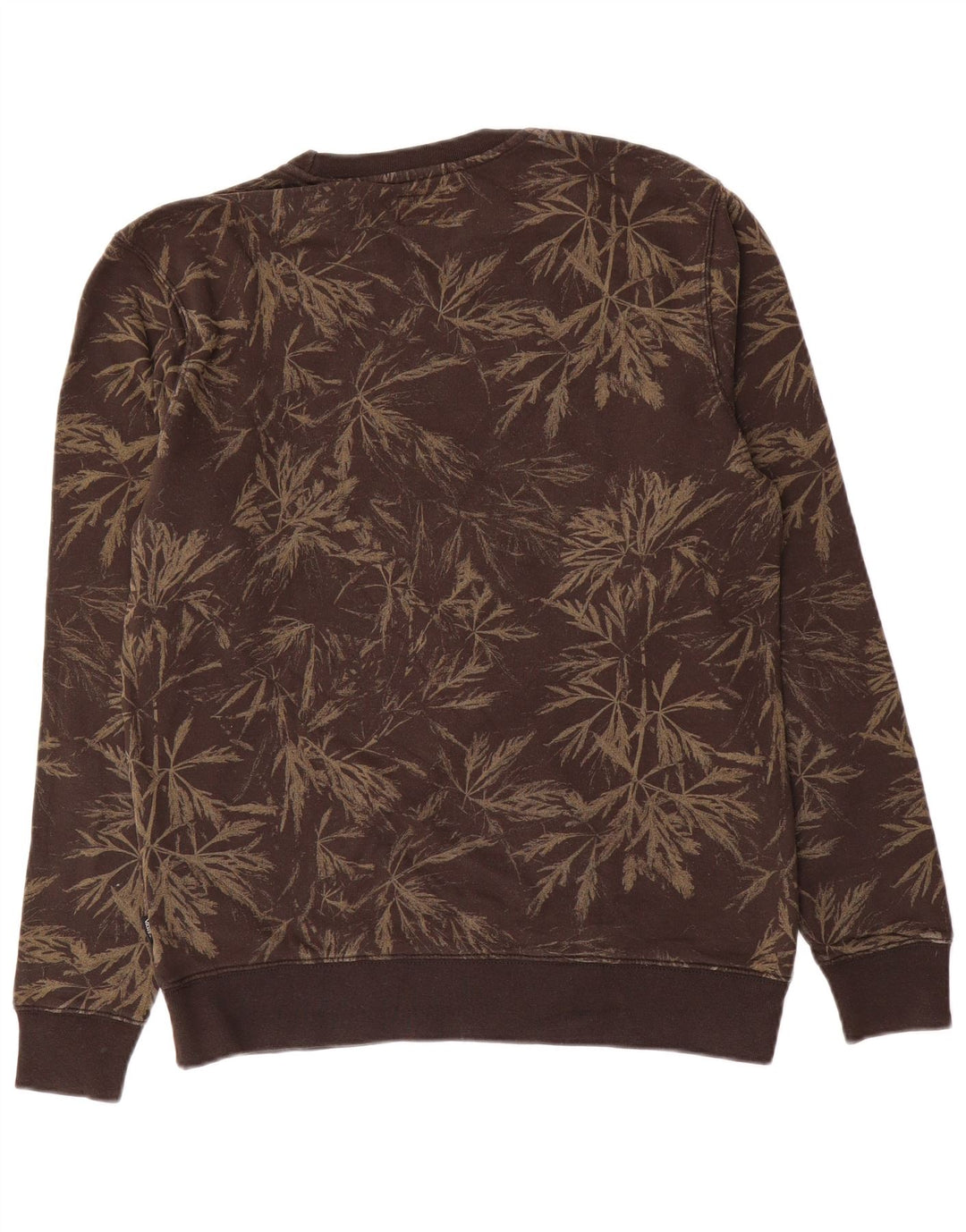 Vans Hombre Sudadera con gráfico tipo jersey de algodón floral marrón pequeño