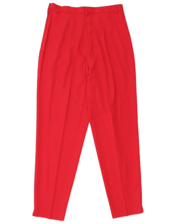 Pantalón De Traje Pegging Mujer Benetton IT 44 Medium W26 L28 Poliéster Rojo