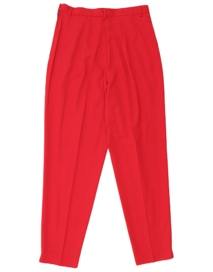 Pantalón De Traje Pegging Mujer Benetton IT 44 Medium W26 L28 Poliéster Rojo