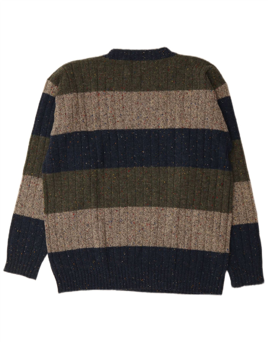 Trussardi Jersey De Cuello Redondo Grande De Lana A Rayas Multicolor