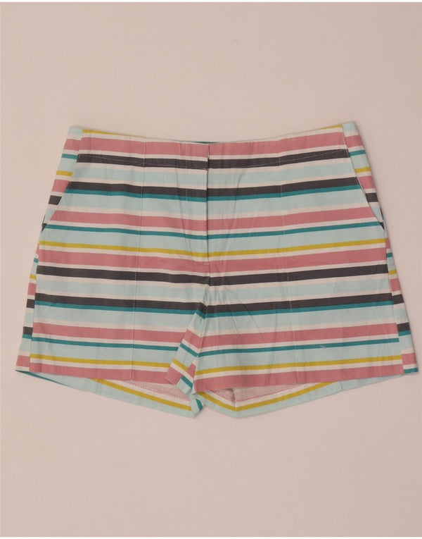 OASIS Pantalones cortos chinos para mujer UK 12 Medium W32 Algodón a rayas multicolor