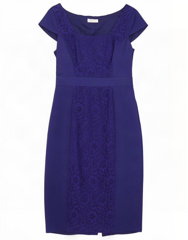 Monsoon Vestido tubo para mujer UK 40 Pequeño Algodón floral azul marino