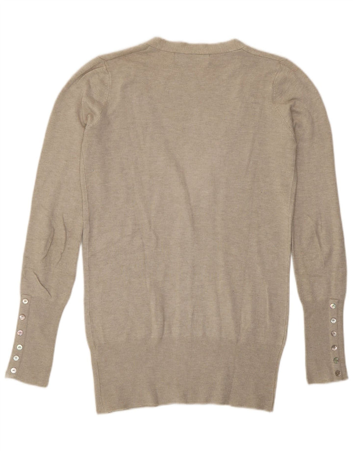 Zara Mujer Cárdigan Suéter UK 10 Small Gris