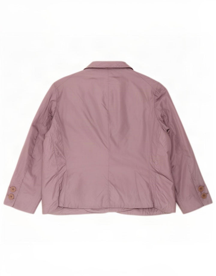 Aspesi Chaqueta Blazer Acolchada De 3 Botones para Mujer UK 44 Large Nylon Púrpura