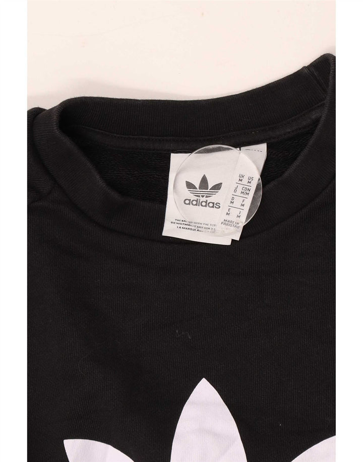 Adidas Hombre Sudadera Gráfica Jumper Medium Negro