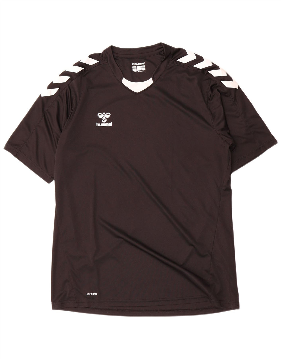 Hummel Hombre Camiseta Gráfica Top Grande Negro Colorblock Poliéster