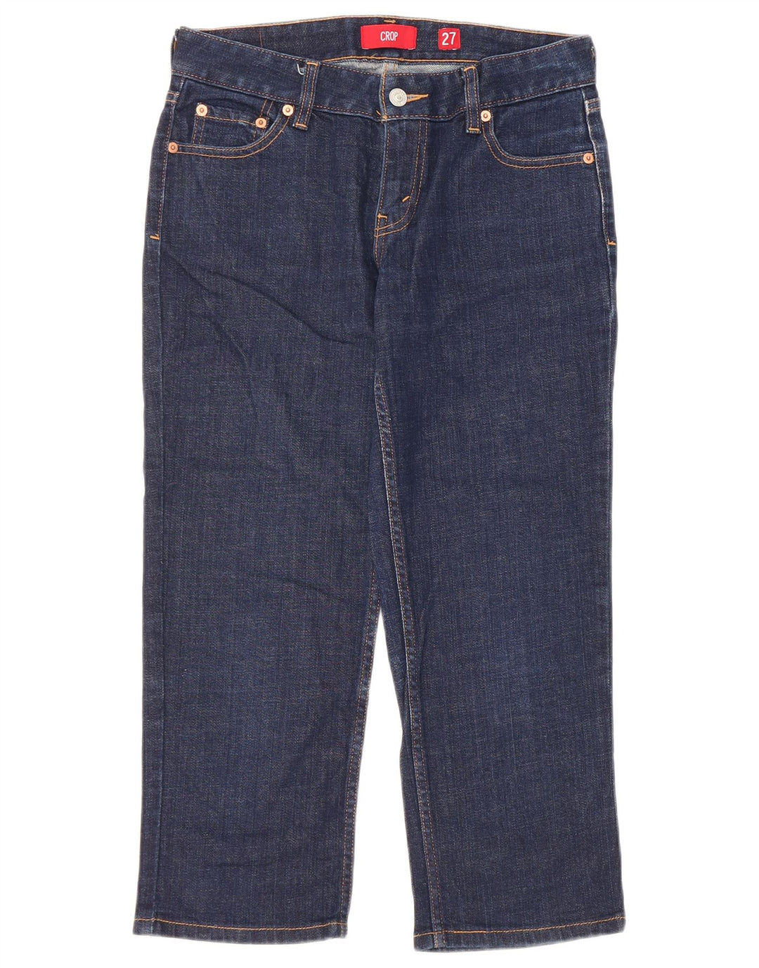Vaqueros Levi's Capri Cropped Mujer W27 L22 Algodón Azul Marino