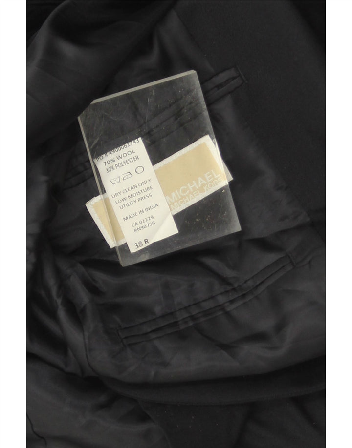 MICHAEL KORS Mens Regular Fit Blazer Jacket UK 38 Medium Navy Blue Vintage Michael Kors and Second-Hand Michael Kors from Messina Hembry 