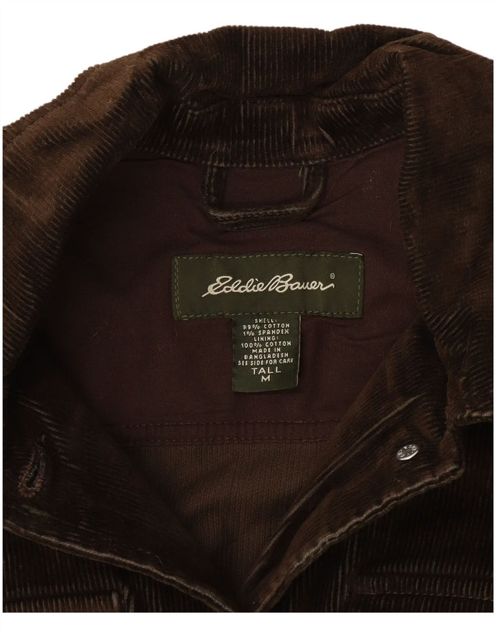 Eddie Bauer Chaqueta alta de pana para mujer Reino Unido 14 Algodón marrón medio