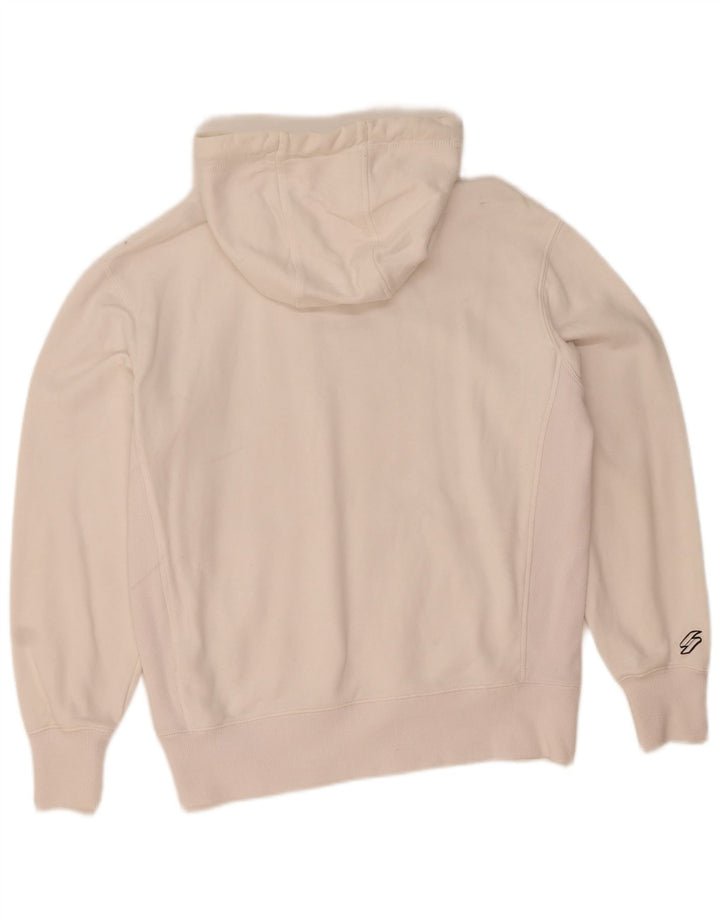 Superdry Jersey con capucha para hombre de algodón blanco mediano