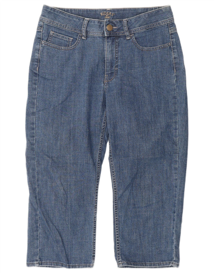 LEE Mujeres Riders Capri Jeans US 8 Mediano W32 L20 Algodón Azul