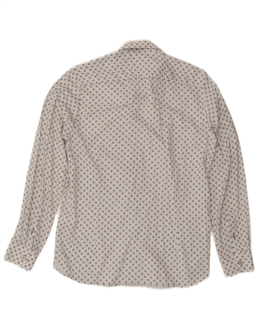Ted Baker Camisa para hombre Talla 3 Mediana Algodón geométrico blanco