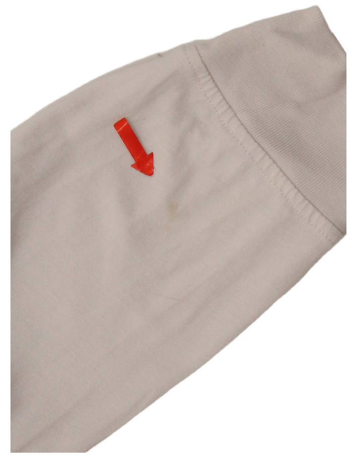 Converse Hombre Gráfico Top Manga Larga Medio Algodón Blanco