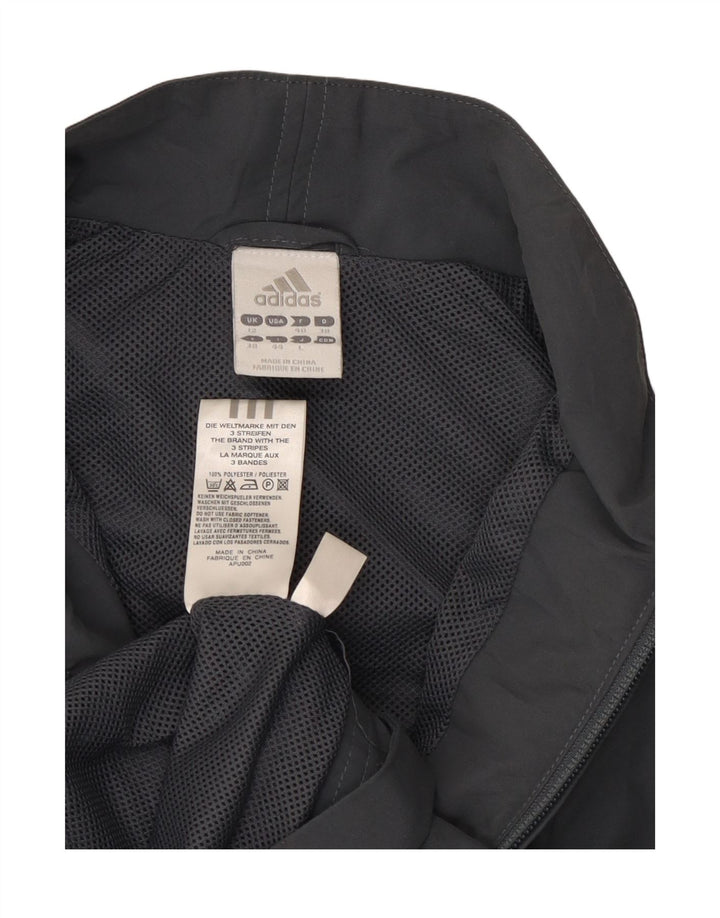 Adidas Chaqueta de chándal sin mangas para mujer UK 12 Poliéster gris medio