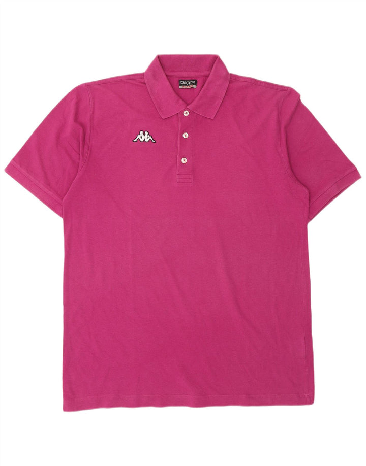 KAPPA Mens Polo Shirt XL Pink Cotton