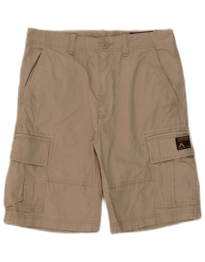 Superdry Shorts Cargo Hombre W30 Algodón Beige Medio
