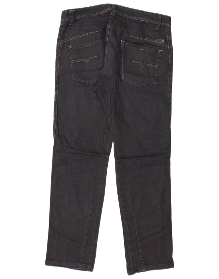 DIESEL Vaqueros Rectos Hombre W33 L30 Gris Algodón