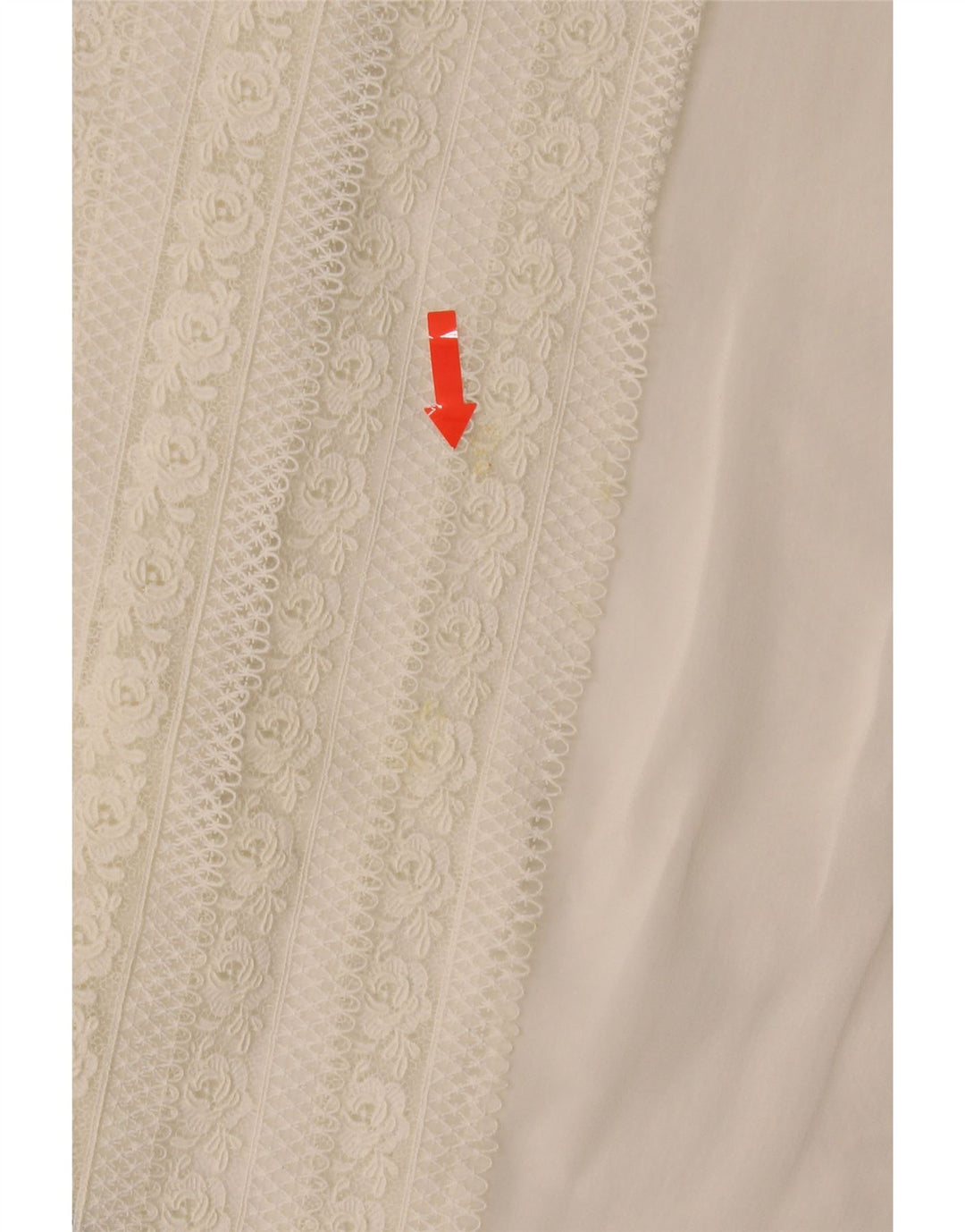 Vintage mujer sin mangas ver a través de blusa top IT 44 blanco medio
