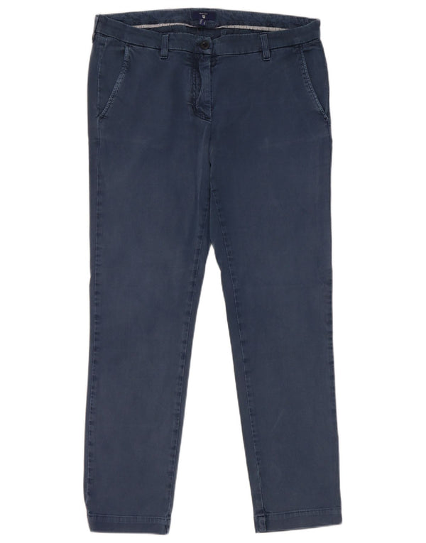 Gant Pantalón chino cónico para mujer UK 12 Medium W32 L27 Azul marino Algodón