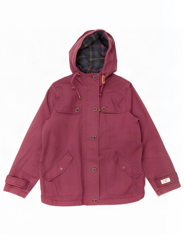 Joules Chaqueta cortavientos con capucha para mujer UK 44 Grande Algodón morado