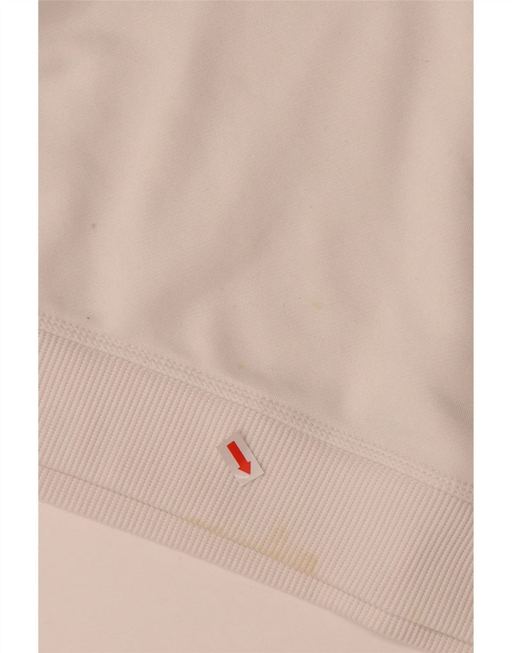 ADIDAS Hombre Climalite Sudadera Jumper Grande Blanco Colorblock Poliéster