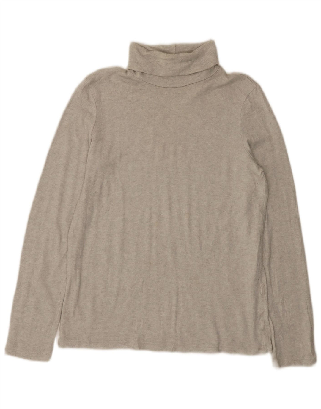 Zara Mujer Top Manga Larga UK 44 Large Viscosa Gris Moteada