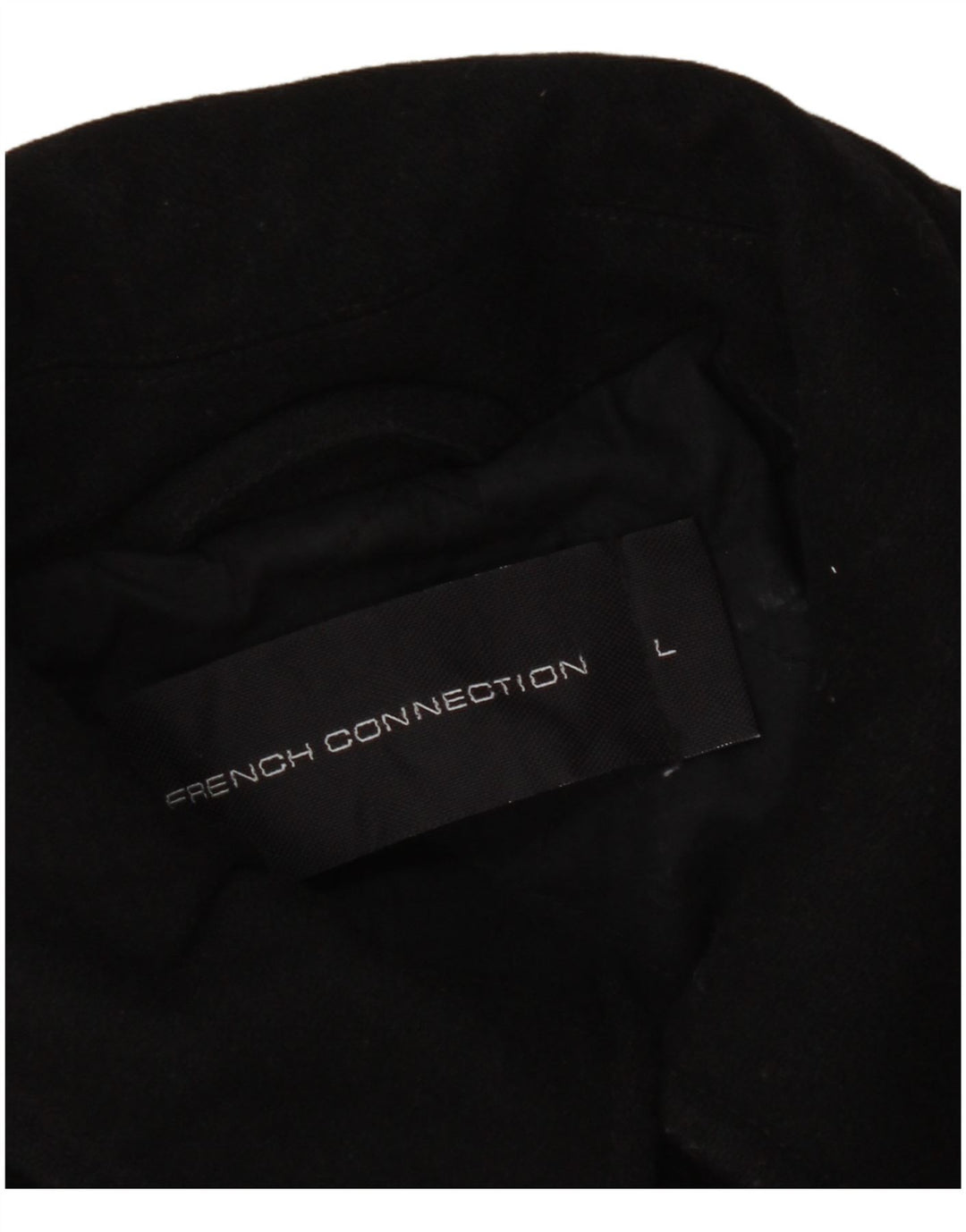 French Connection Chaquetón para hombre UK 40 Large Lana negra