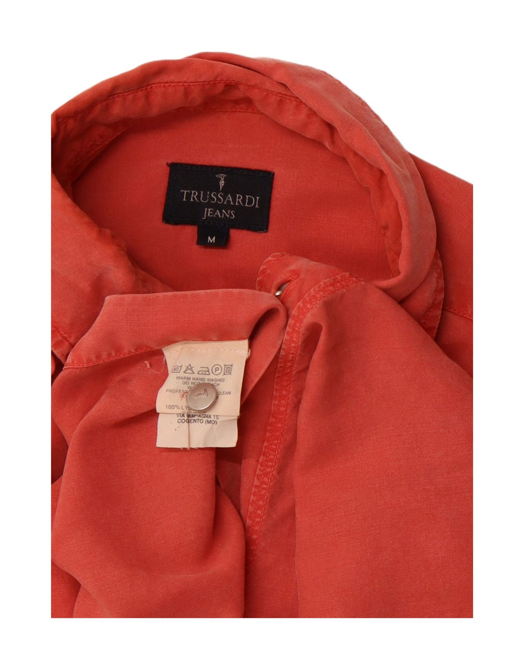 TRUSSARDI JEANS Camisa Manga Corta Hombre Lyocell Rojo Mediano