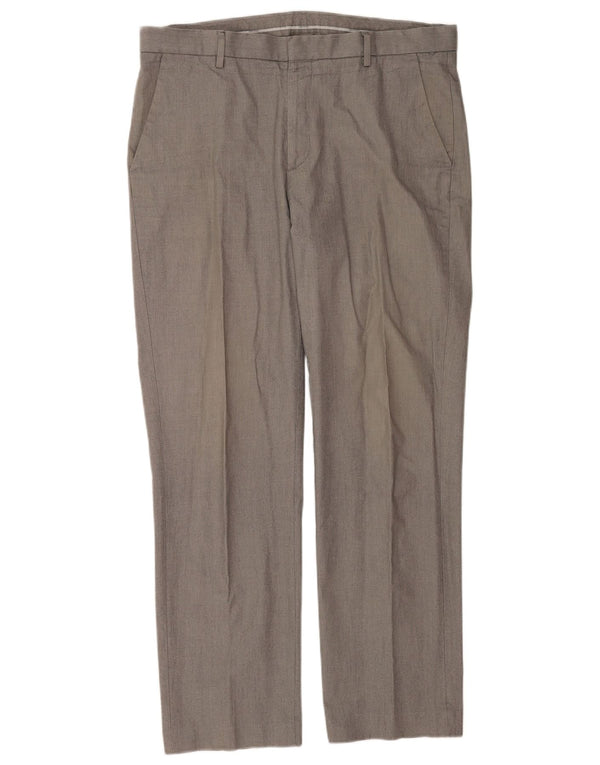 Calvin Klein Pantalones chinos ajustados para hombre W36 L32 Algodón gris