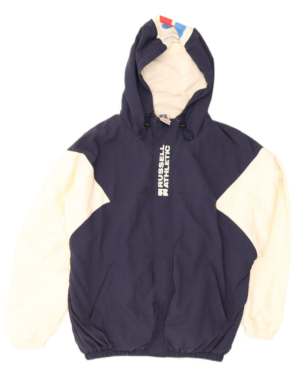 Russell Athletic Chaqueta cortavientos gráfica para hombre UK 36 Small Azul marino