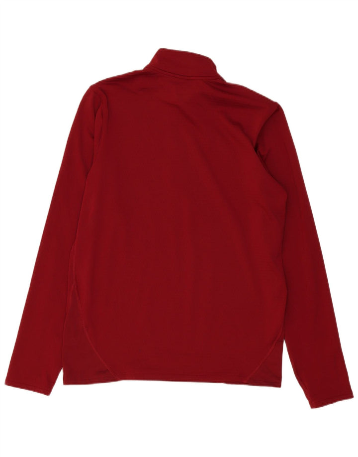 Under Armour Hombre Zip Neck Jersey Chándal Top Medium Borgoña