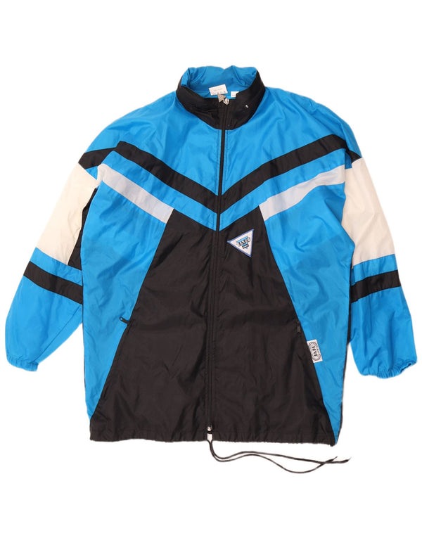 Jako Hombre Chaqueta De Chándal Con Capucha XL Nylon Color Block Azul