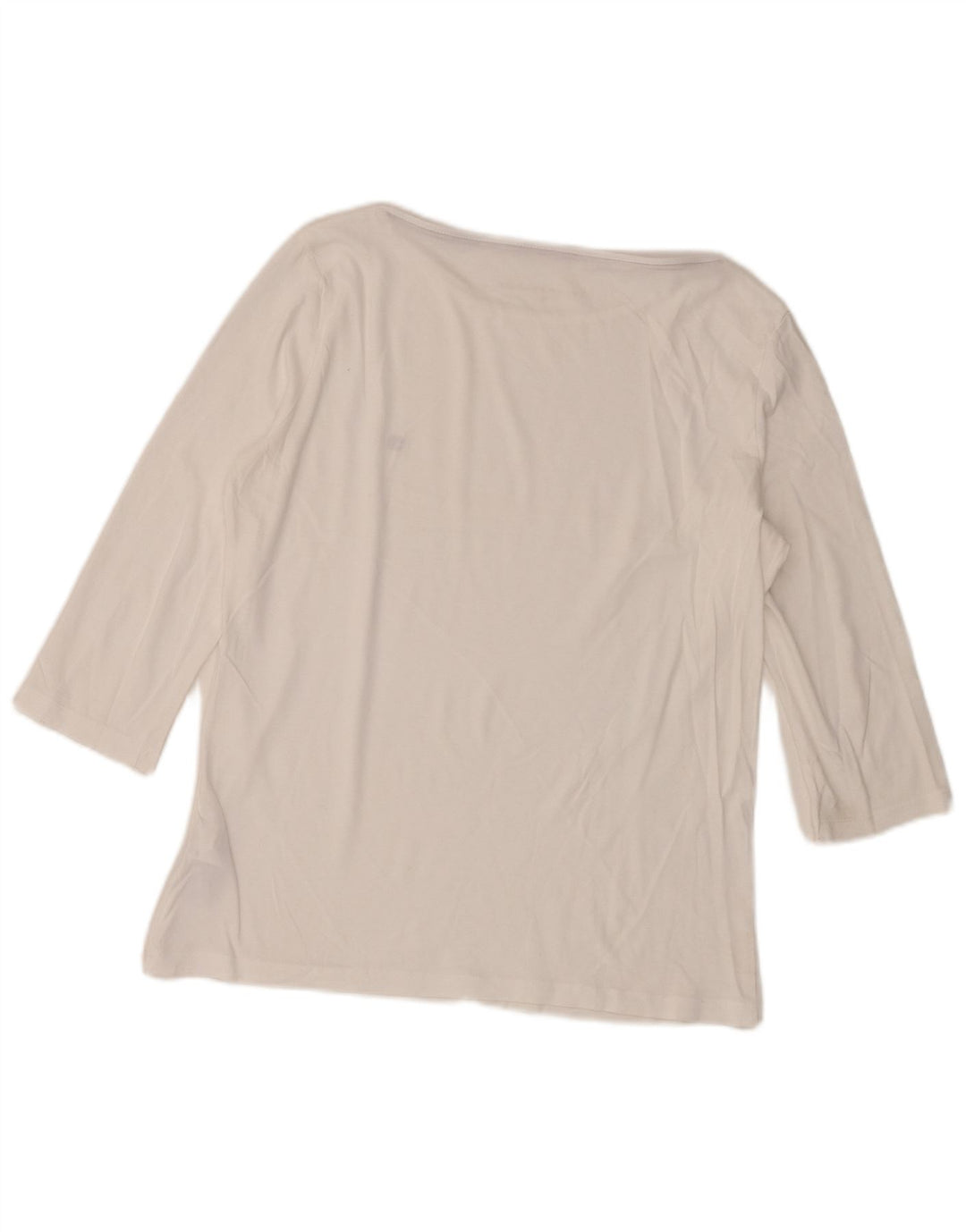 Tommy Hilfiger Top para mujer manga 3/4 UK 14 Algodón blanco mediano
