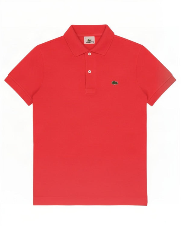 Lacoste Mens Polo Shirt Size 2 XS Pink Cotton
