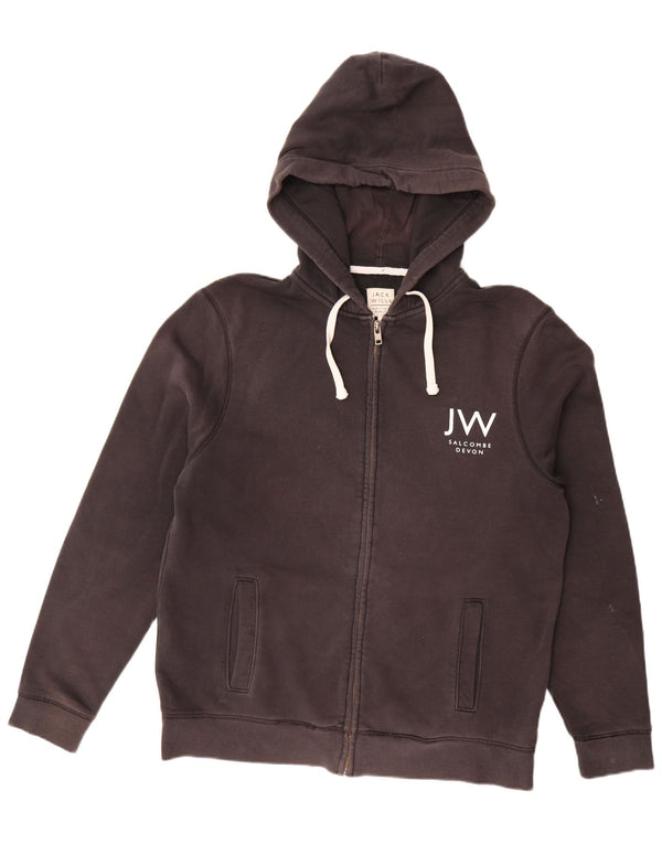Jack Wills Salcombe Devon Sudadera con capucha y cremallera para hombre XL Algodón negro