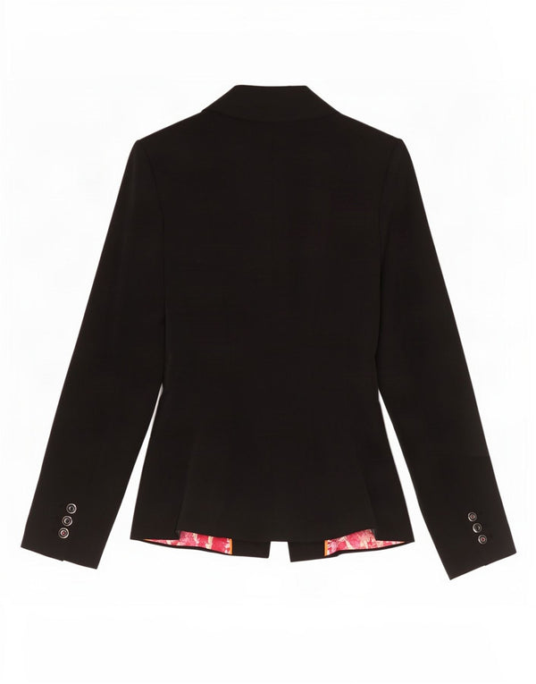 Ted Baker Chaqueta tipo blazer de 2 botones para mujer Talla 1 XS Poliéster negro