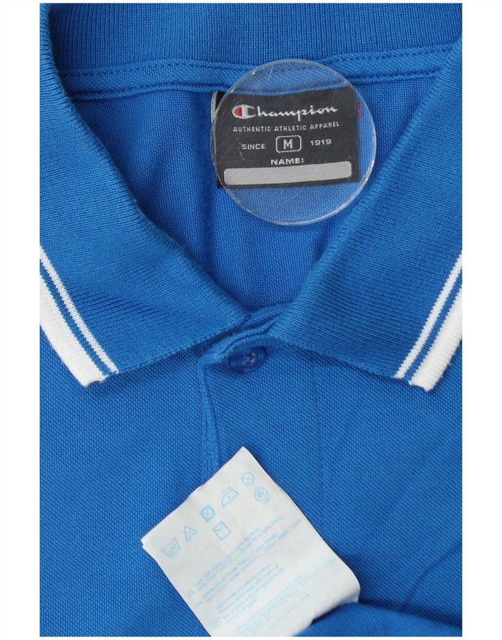Champion Polo Gráfico Para Hombre De Algodón Azul Medio