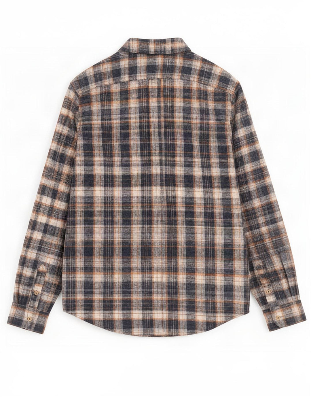Ben Sherman Camisa de franela para hombre con cuadros azules grandes