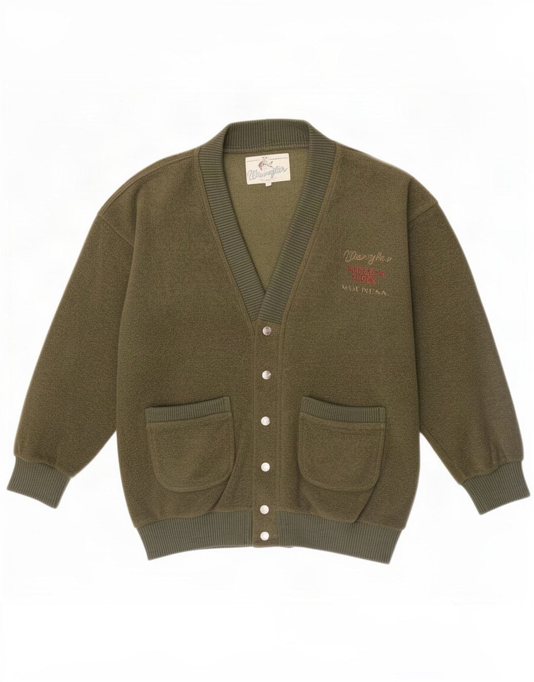 Suéter tipo cárdigan para hombre Wrangler Poliéster verde medio