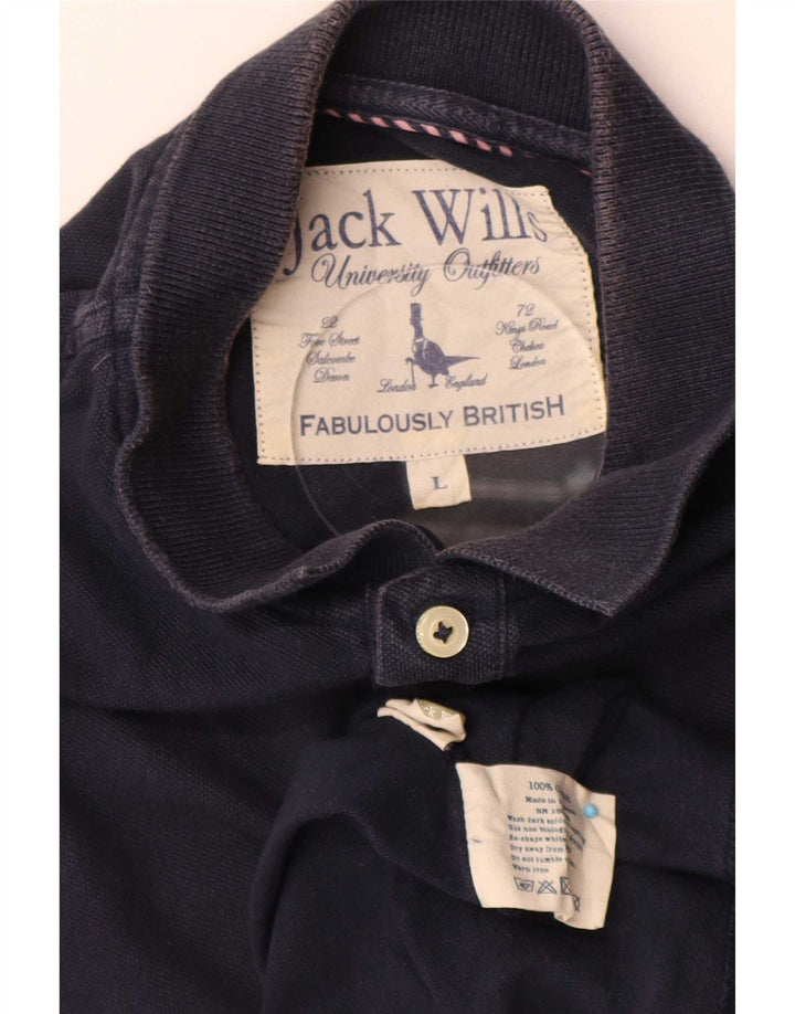 Polo Jack Wills para hombre de algodón azul marino grande
