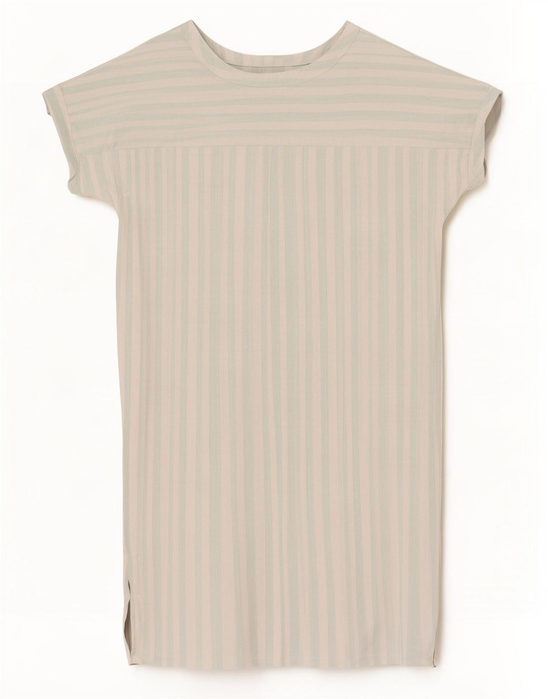 Max Mara Vestido recto para mujer EU 42 Acetato de rayas blancas grandes